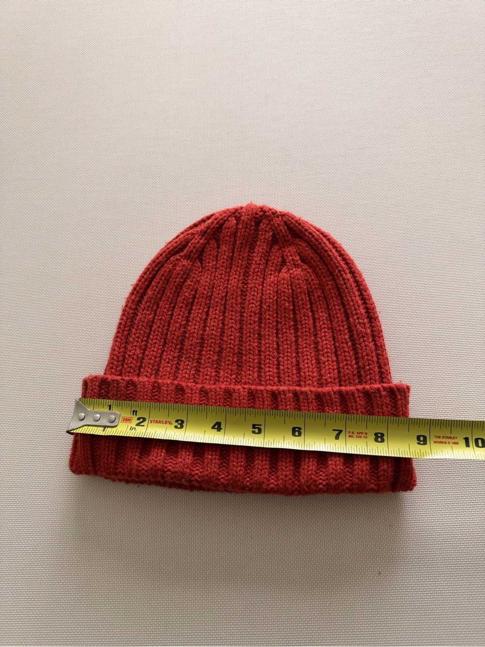 Uniqlo HEATTECH Unisex Knit Beanie Hat Acrylic/Wool Coral One Size - Picture 5 of 7